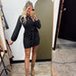 Sadie Front Tie Dress (Black)