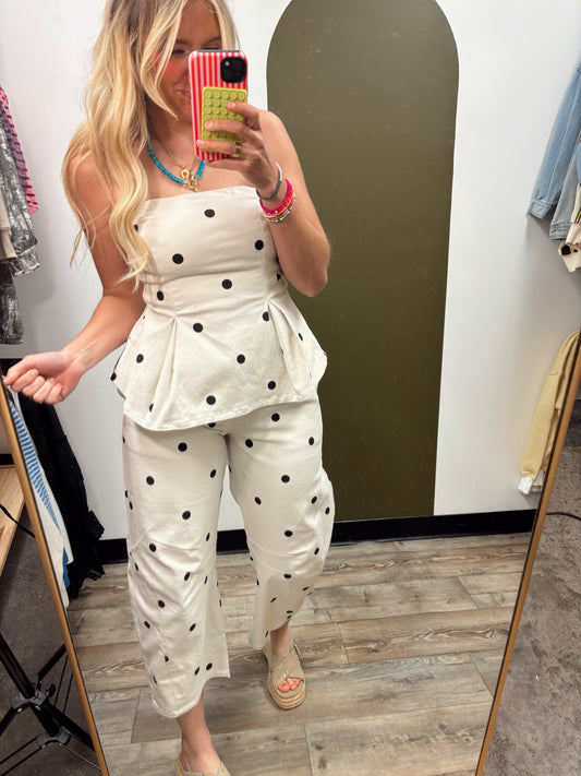 Dotty Strapless Top