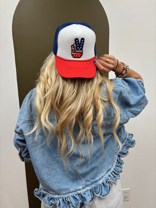 Peace Sign Trucker