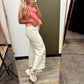 Laser Embroidered Pant (Cream)