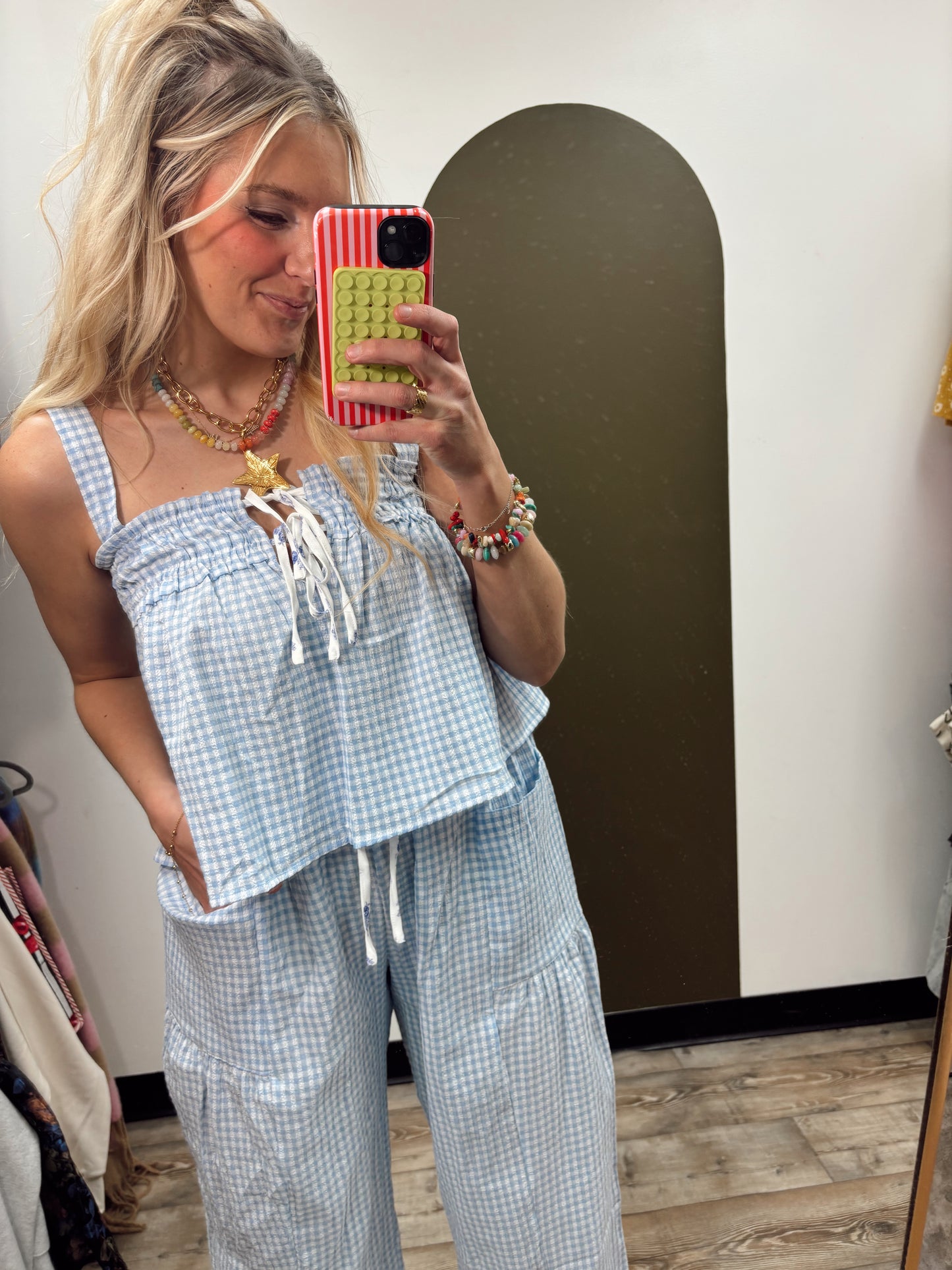 Seersucker Stripe Set (Blue)
