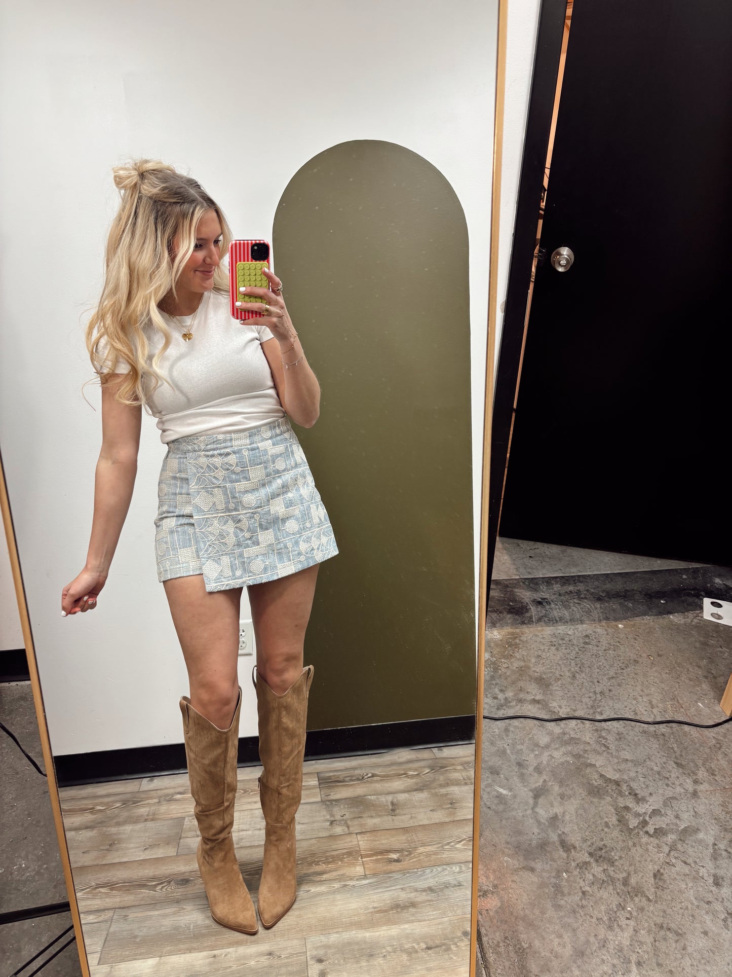 Anastasia Emb Skort (Blue)