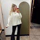 Cross Back Sweat Top (Cream)