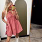 Summer Fun Stripe Dress (Red)