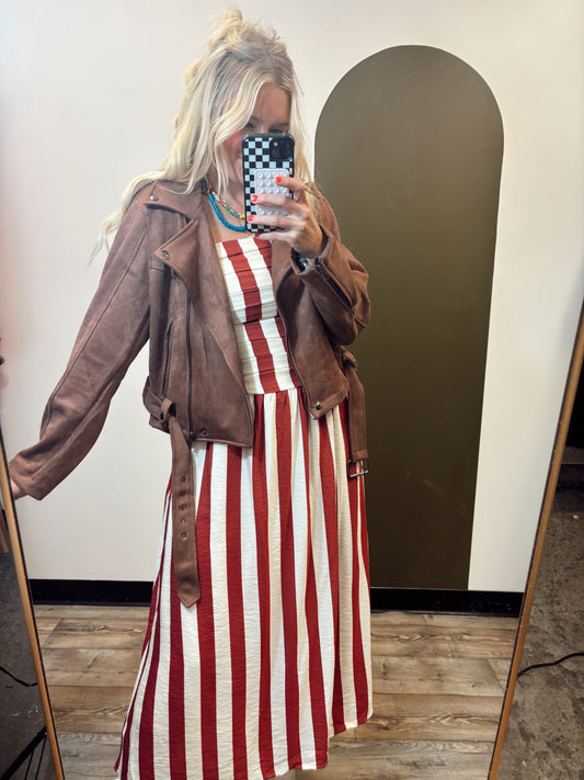 Going Places Moto Jacket (Brown)