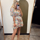 Mirna Satin Floral Mini Dress