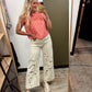 Laser Embroidered Pant (Cream)