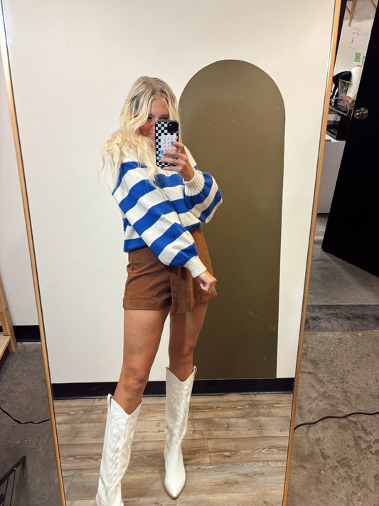Colby Stripe Sweater (Blue)