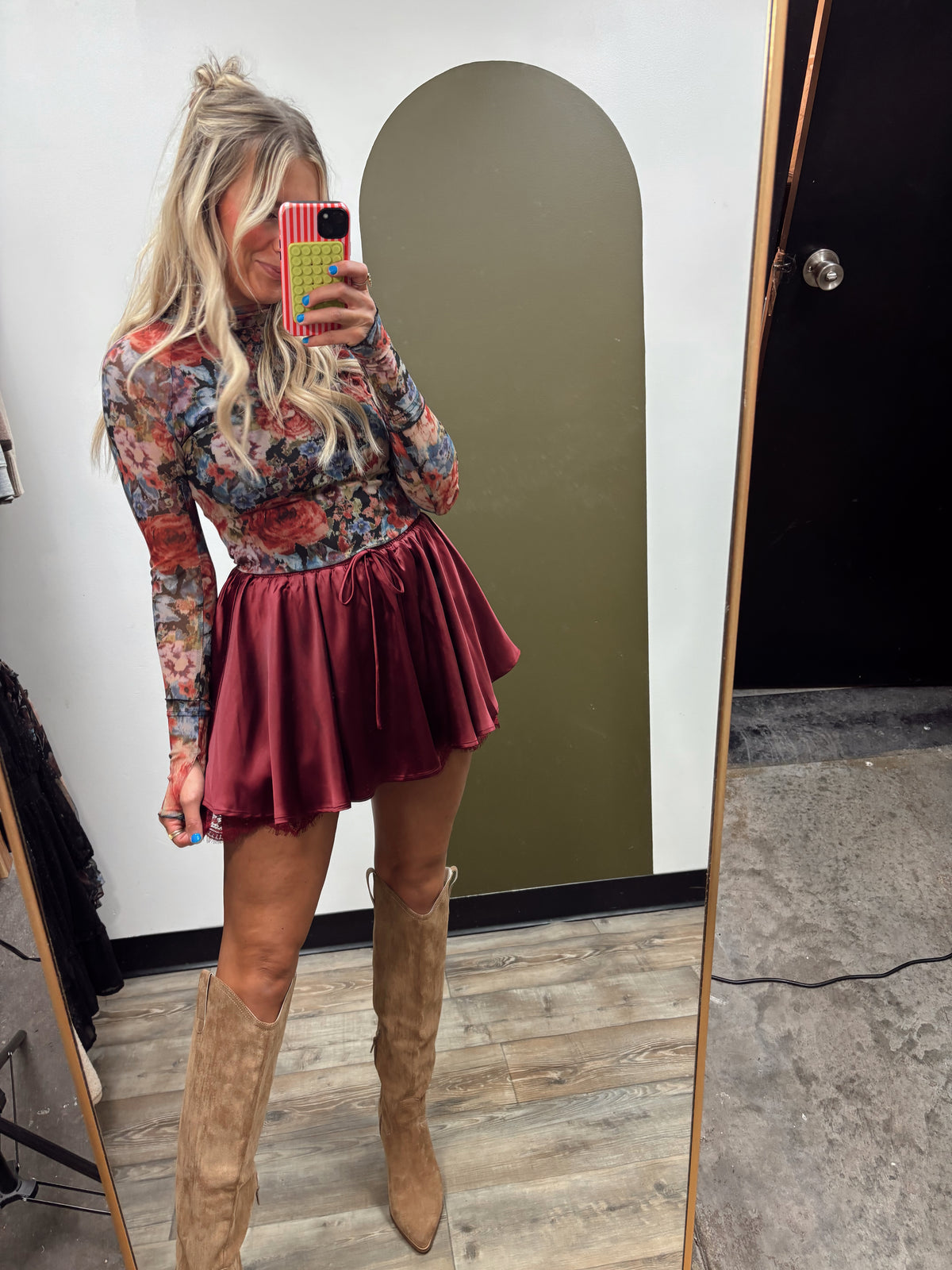 Hope Sheer Floral Top (Black)