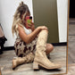 Juno Faux Suede Boot (Taupe)