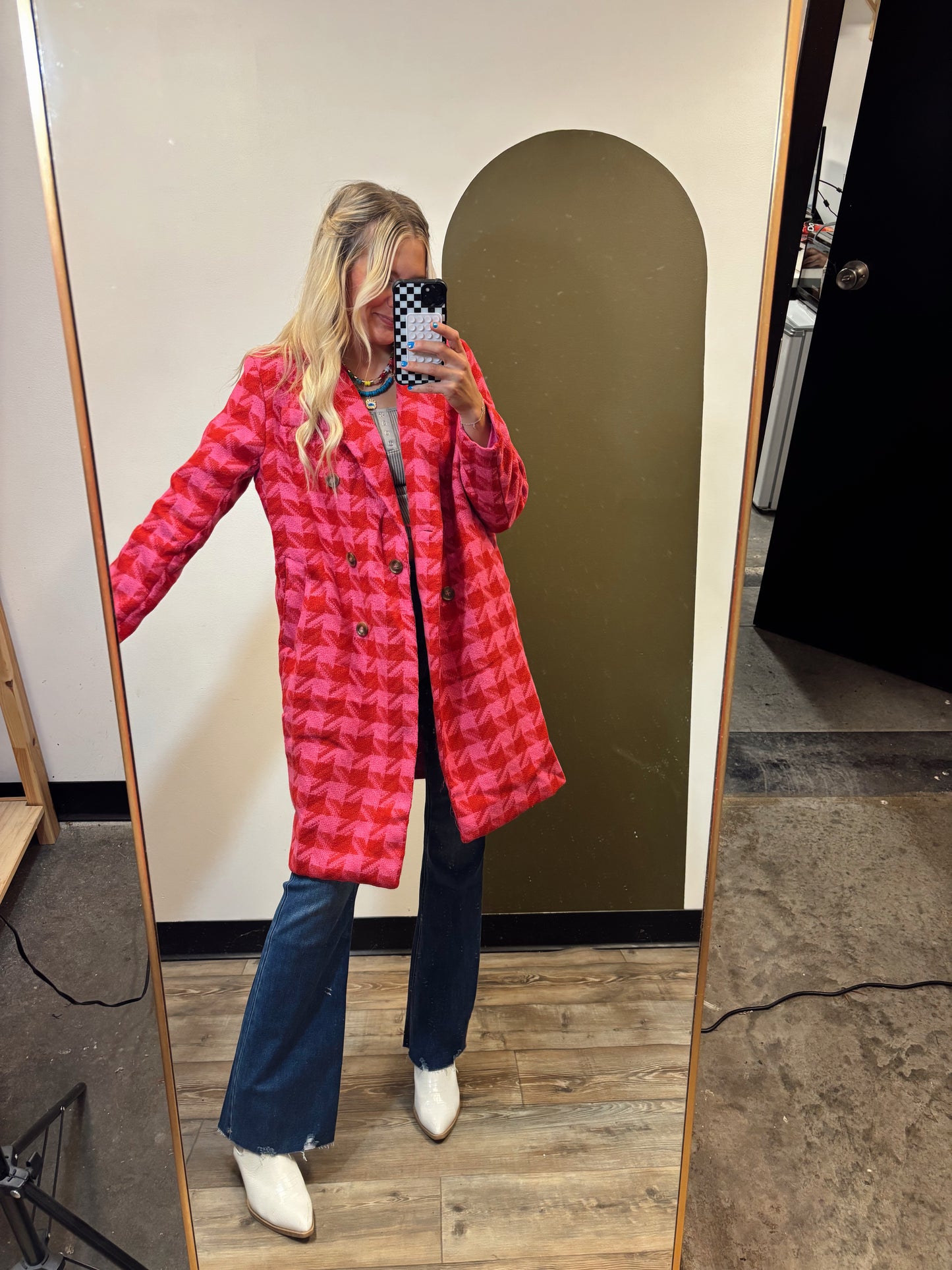 Double Down Tweed Coat