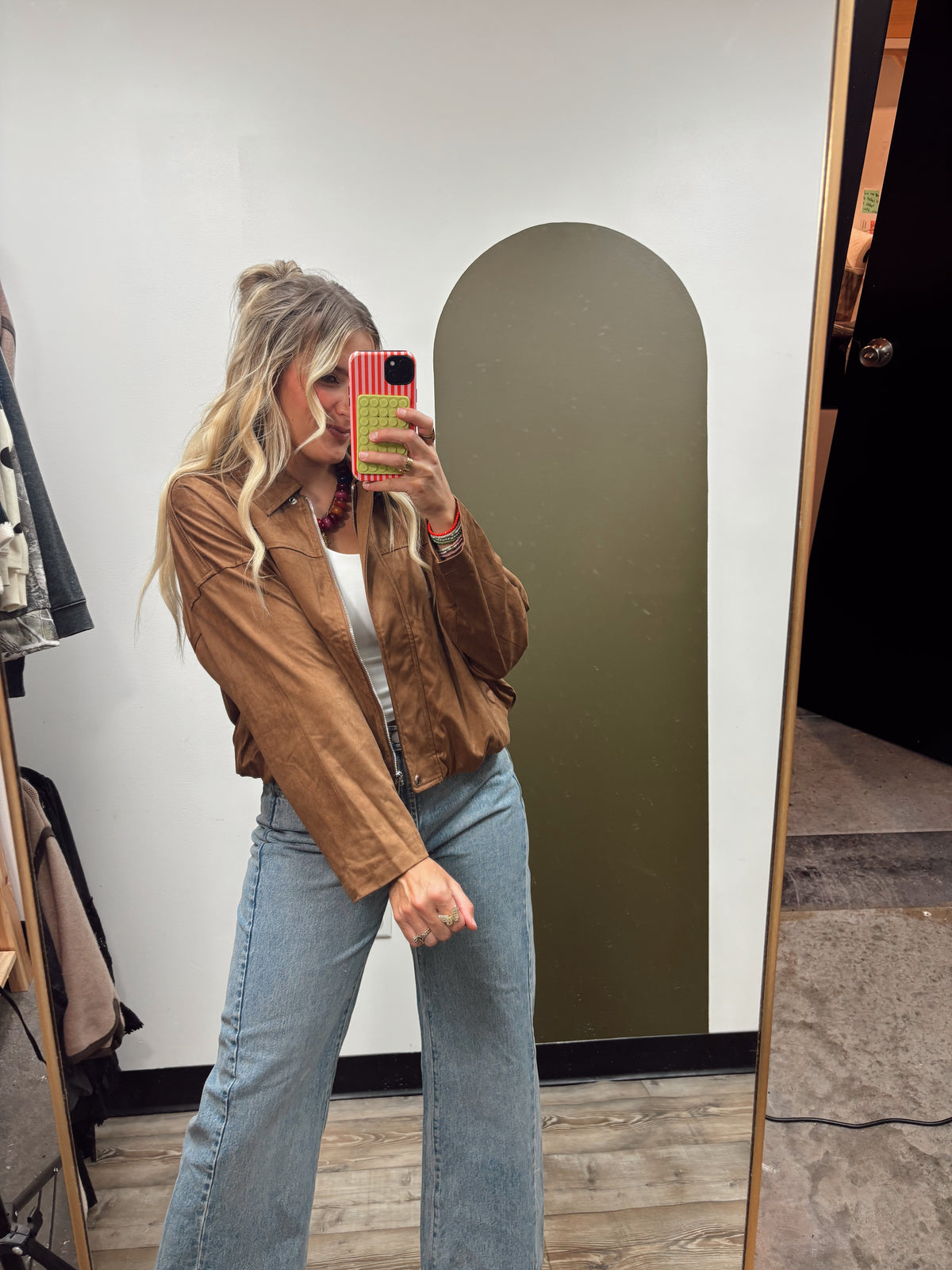 Ivey Bubble Hem Jacket (Camel)