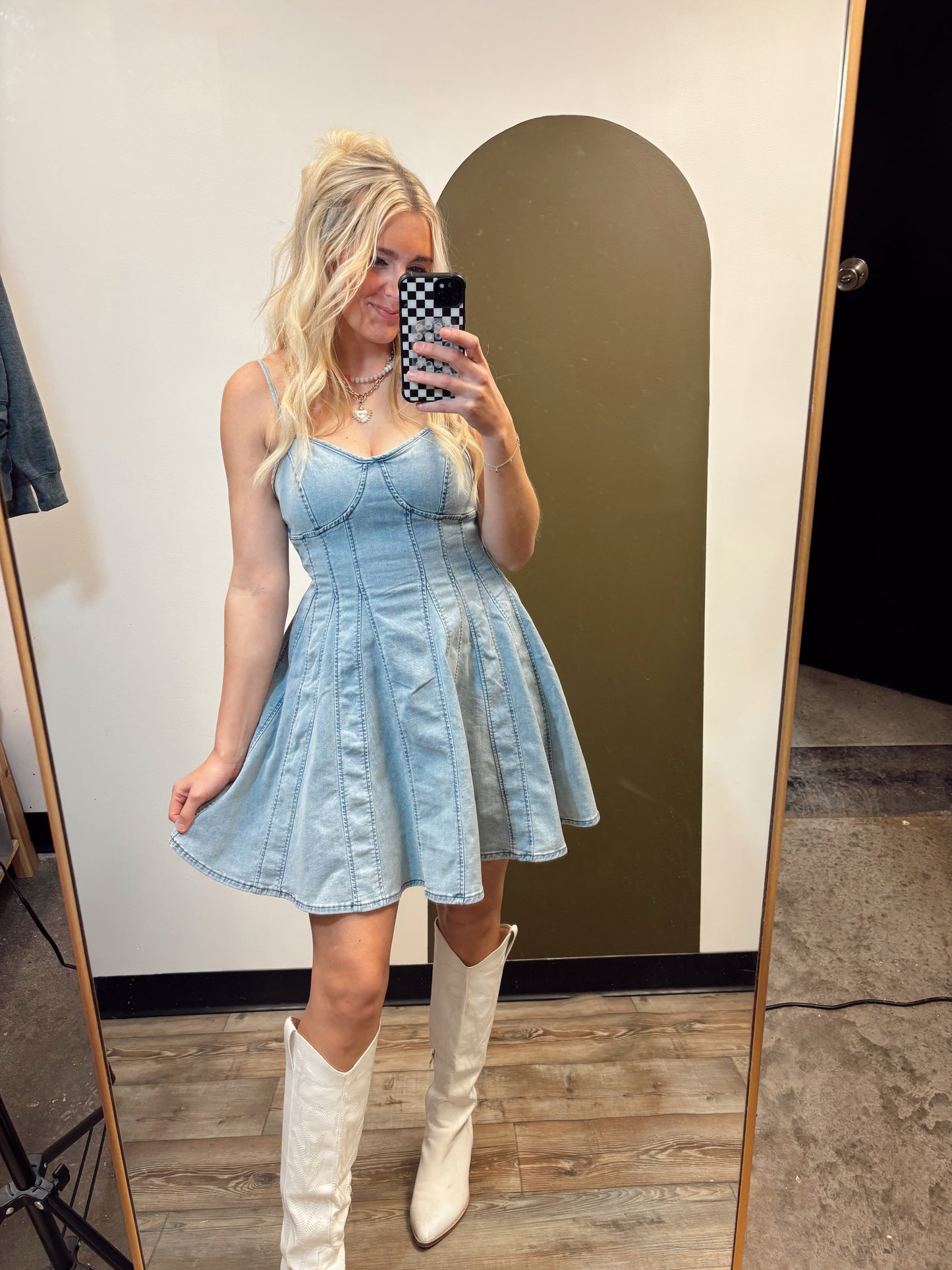 Carolina Denim Dress (Blue)