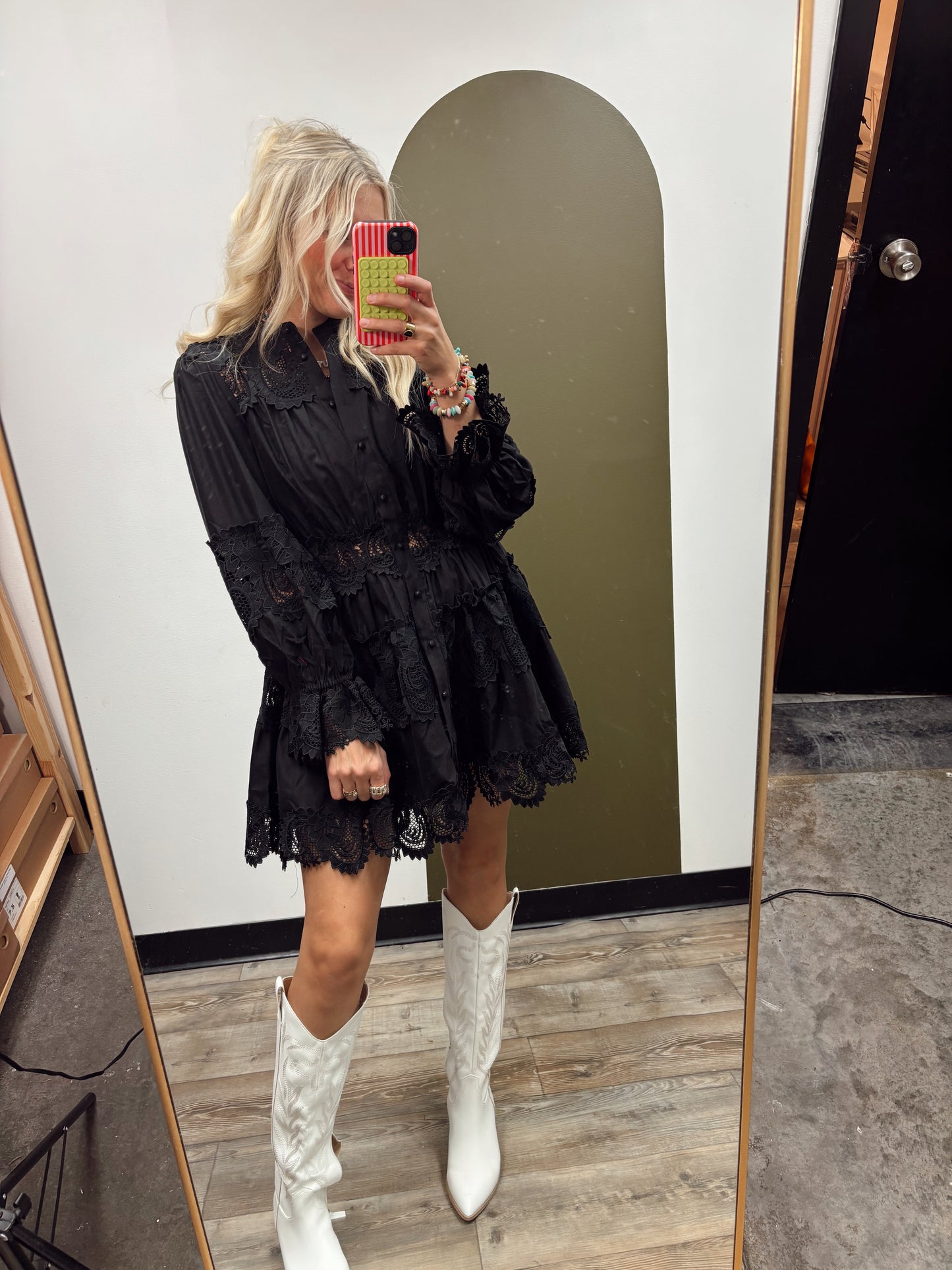 Flora Lace Dress (Black)