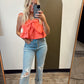 Wrap Her Up Bow Top (Coral)