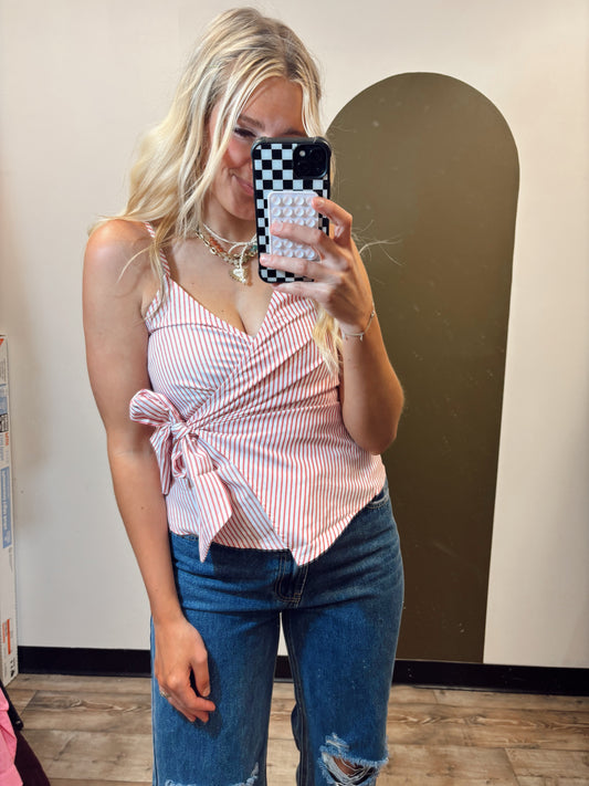 Salley Wrap Top (Red)