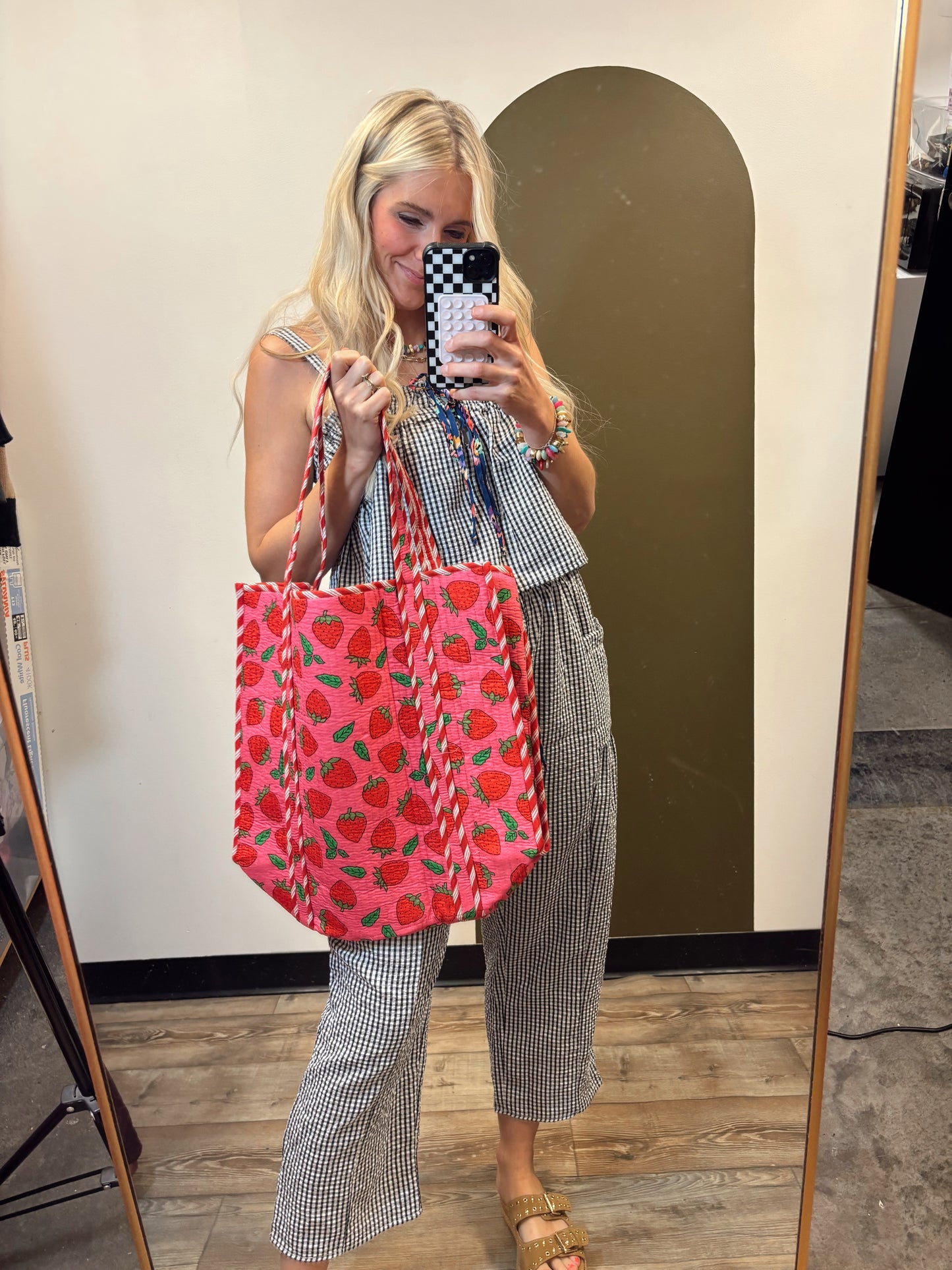 Strawberry And Stripe Tote bag