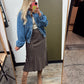 Skyfall Polka Dot Midi Skirt