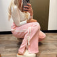 Bow Detail Track Pant (Pink)