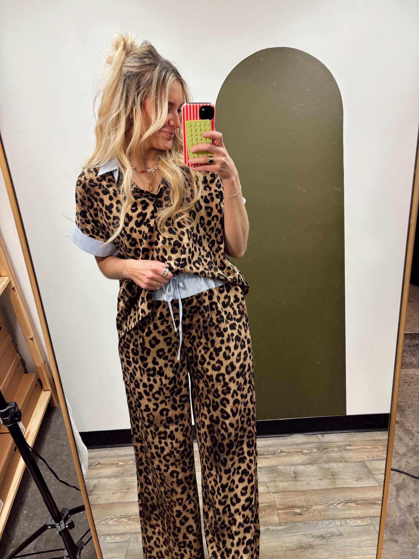 Brianne Collar Leopard Set