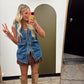 Braid Trim Denim Vest