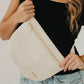 Diagonal Weave Westlyn Bag (Cream)