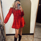 Mistletoe Velvet Dress (Red)
