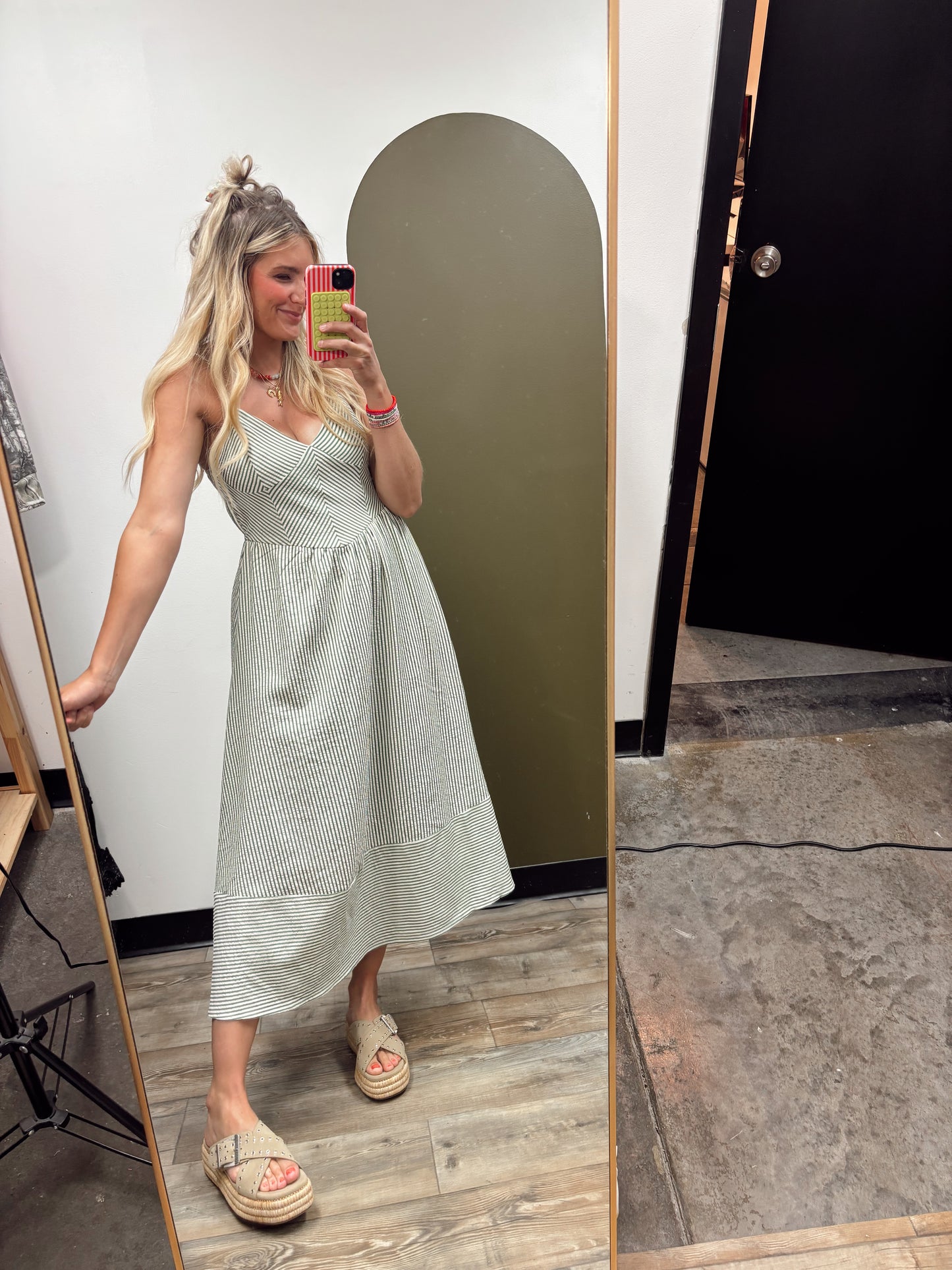 Make Memories Stripe Maxi (Green)
