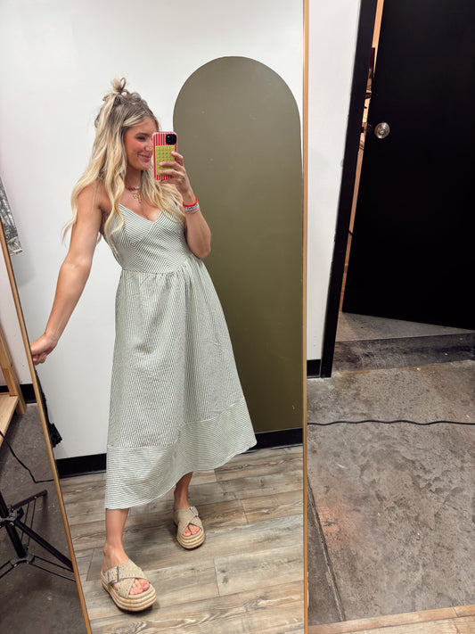 Make Memories Stripe Maxi (Green)