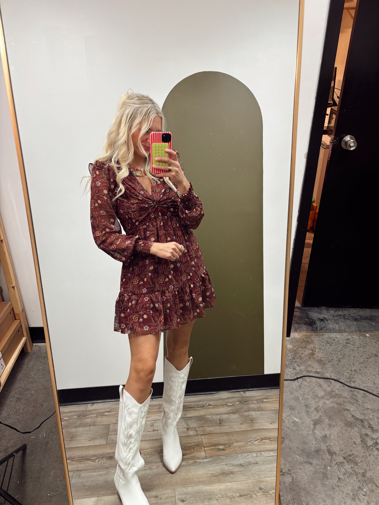 Makenzie Mini Dress (Brick)