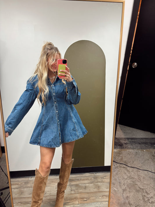 Angelina Button Dress