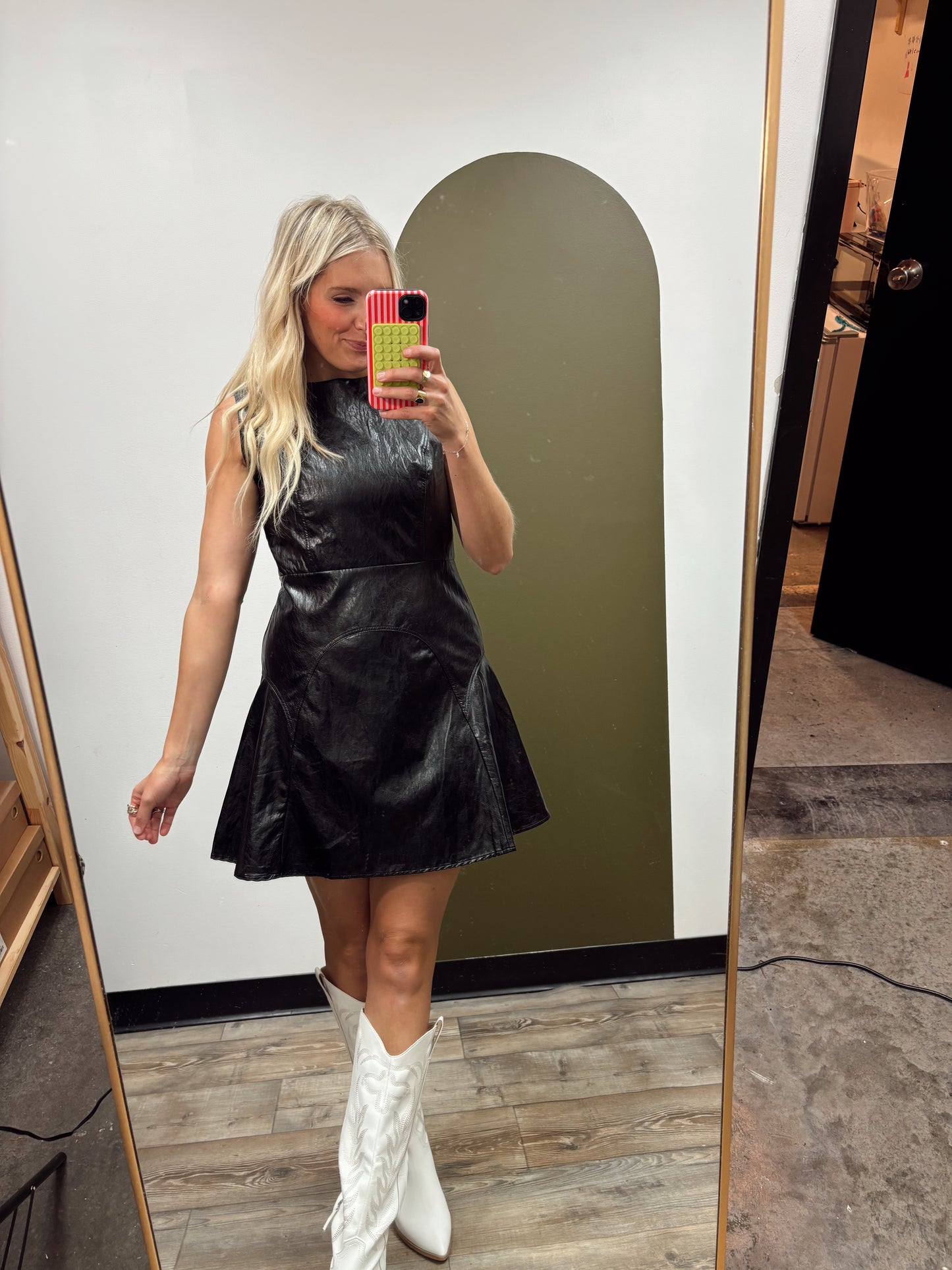 Alaya Vegan Leather Dress