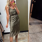 Lottie Slip Dress (Olive)
