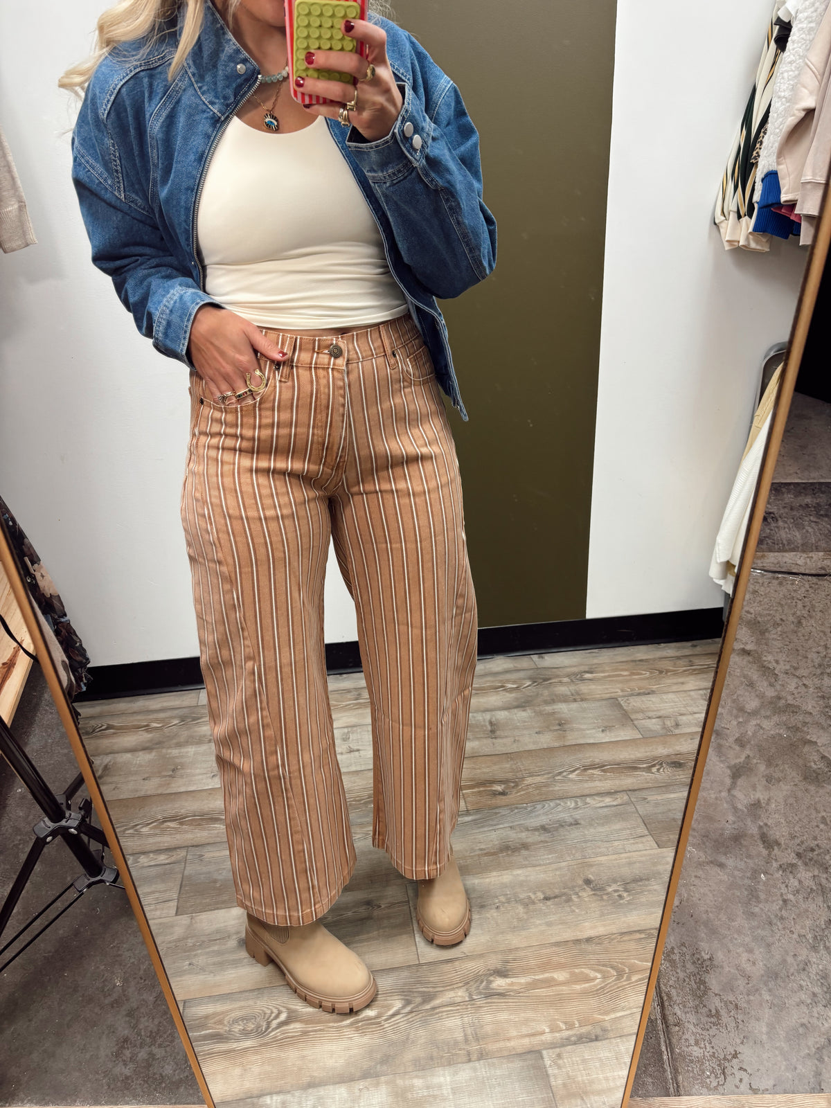 Morgan Stripe Wide Leg Pant