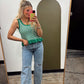 Peplum Knit Tank (Green)