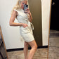Kathleen Button Dress (Sand)
