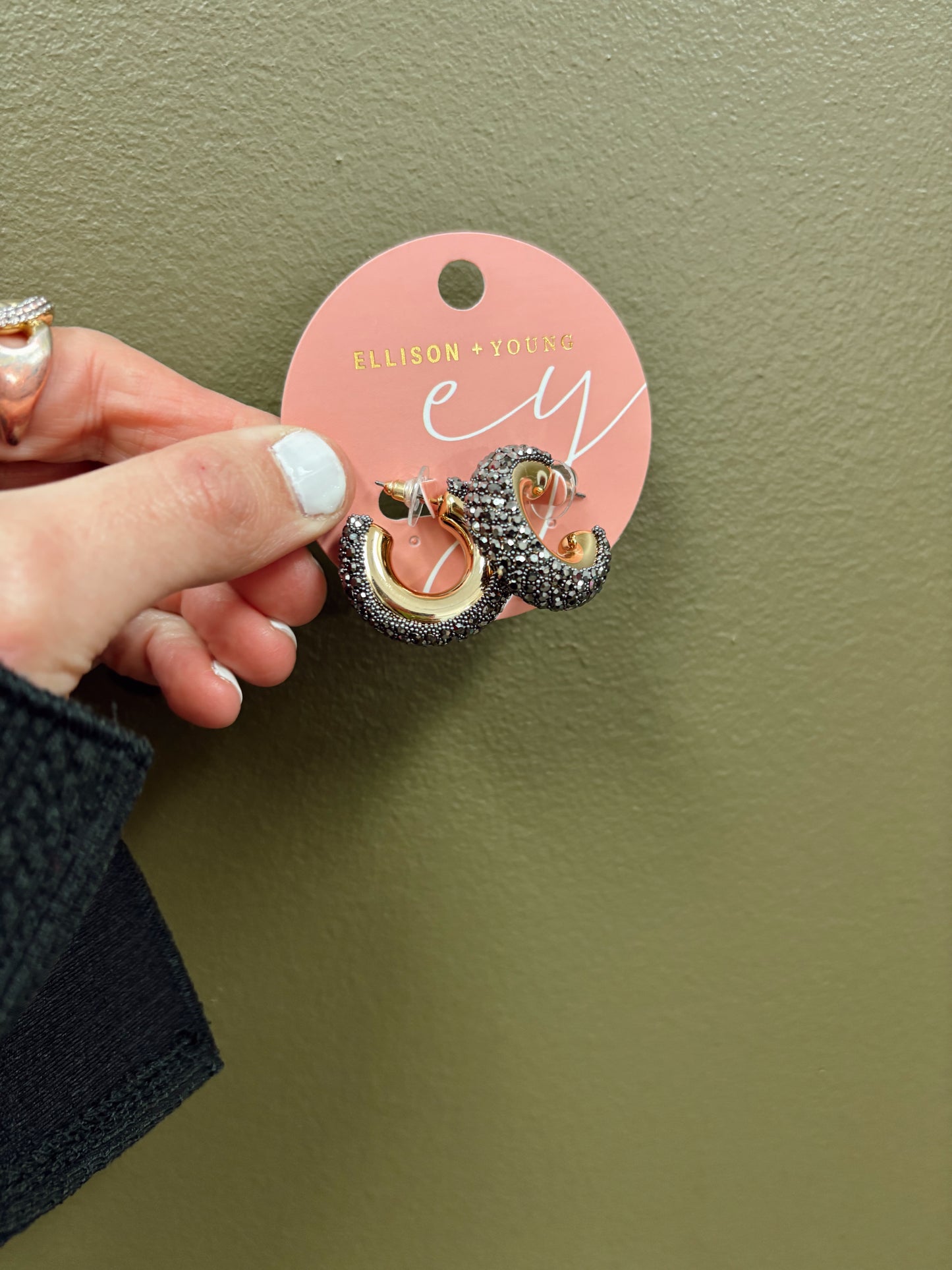 Glam Bling Hoop Earrings