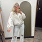 Alexa Contrast Piping Pullover (White)