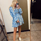 Santorini Print Dress