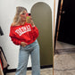 Sydney Game Day Off Shoulder Sweat Top