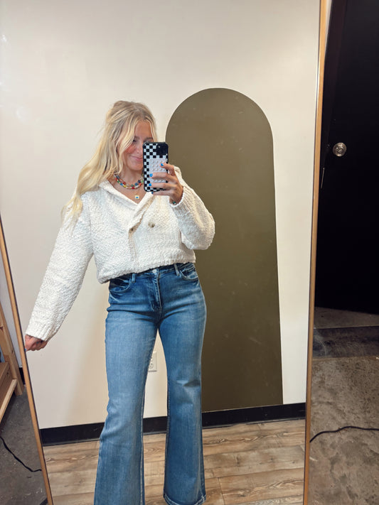 Across Town Crop Hoody (Cream)