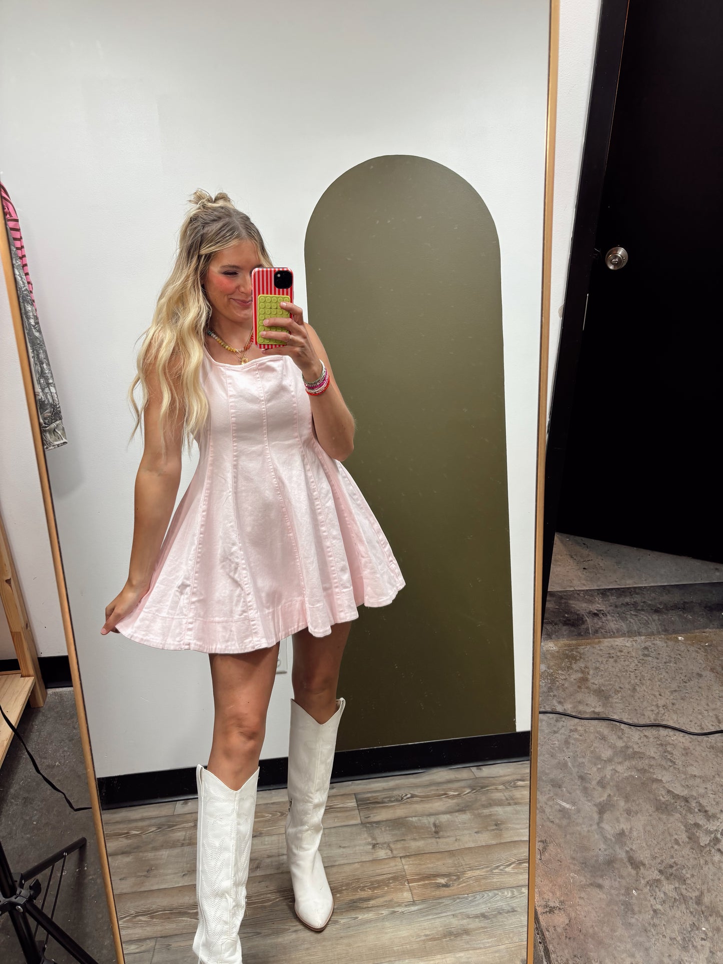 Palm Springs Mini Dress (Pink)