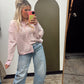 Ciela Cardigan Sweater (Pink)