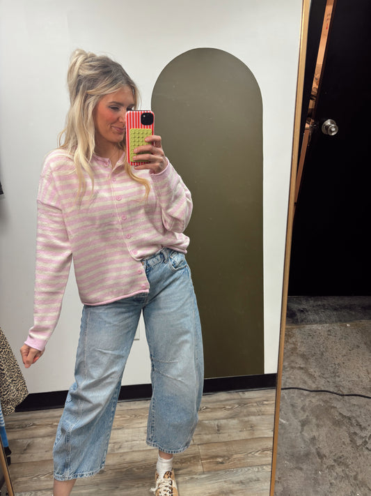 Ciela Cardigan Sweater (Pink)