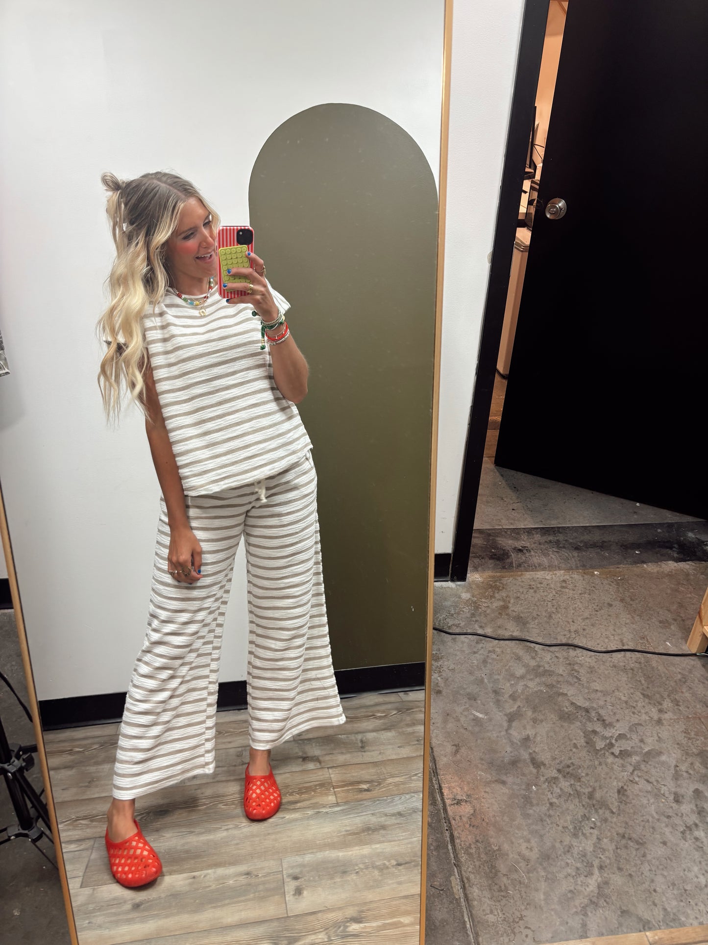 Slow Mornings Stripe Set (Taupe)