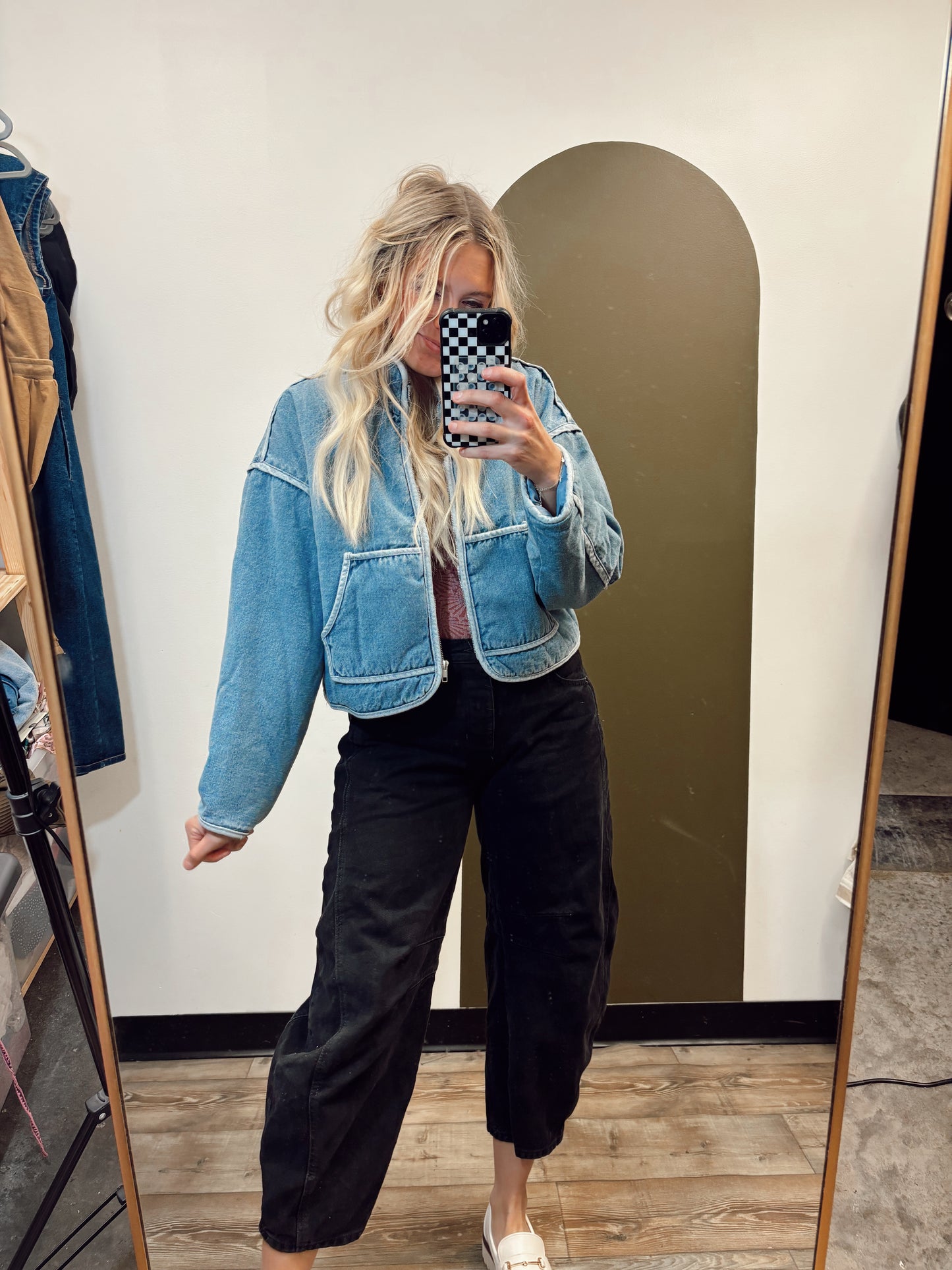 Laurel Denim Puff Jacket
