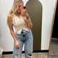 Kerri Button Knit Vest (Khaki)