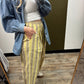 Perry Stripe Parachute Pant (Yellow)