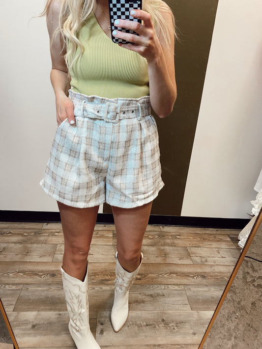 Deanne Plaid Short