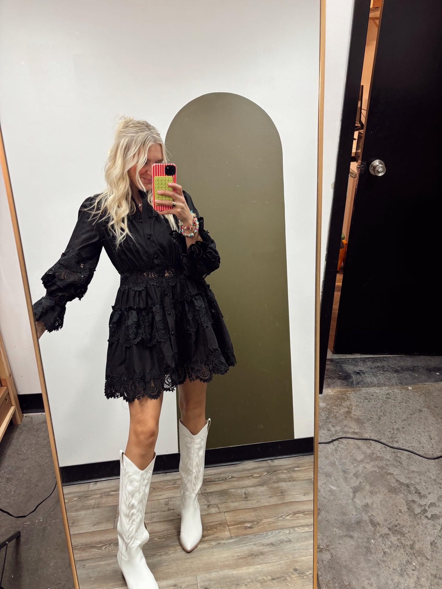 Flora Lace Dress (Black)